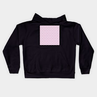 Pink and White Chevron Pattern Kids Hoodie